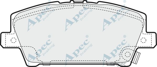 APEC BRAKING Piduriklotsi komplekt,ketaspidur PAD1538